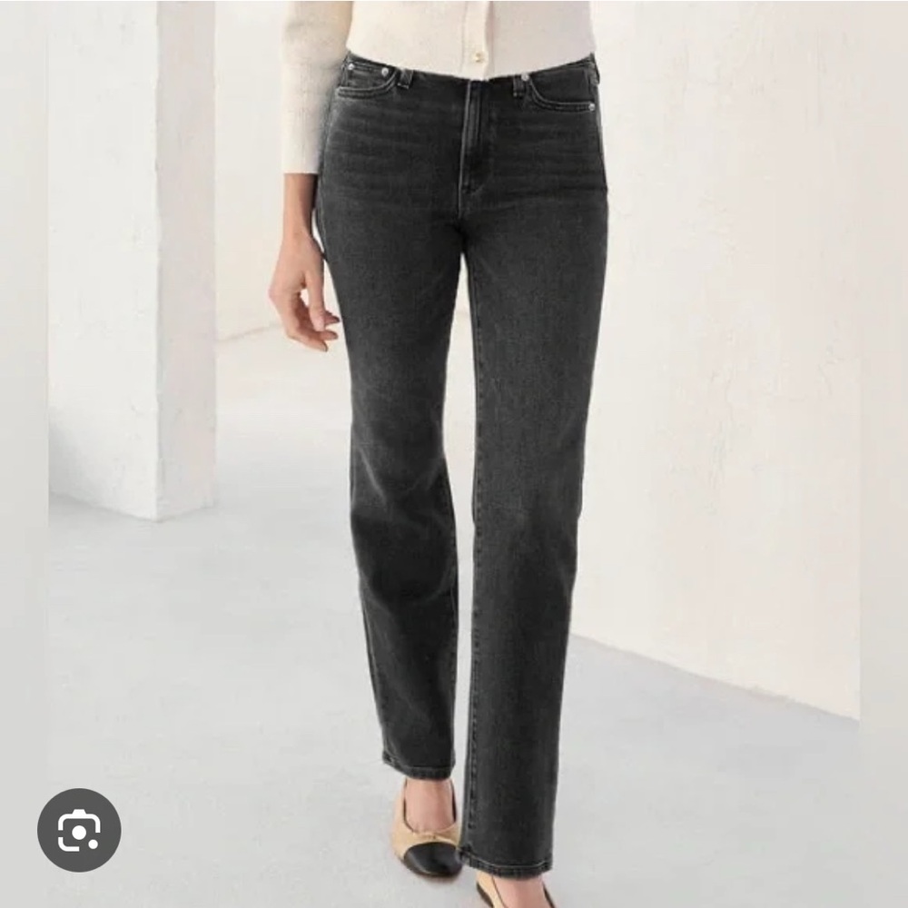 AYR Straight Leg Jeans in Washed Black
